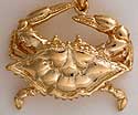 gold blue crab jewelry