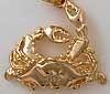 small gold blue crab charm