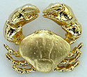 14kt stone crab pendant