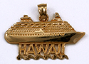 14kt Hawaii cruise ship pendant
