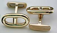 gold marine link cufflinks