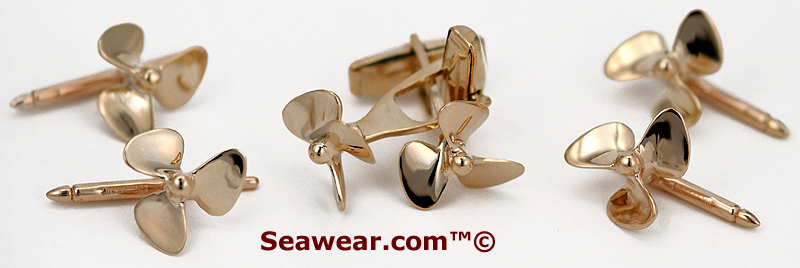 solid 14kt gold tuxedo studs and cufflinks