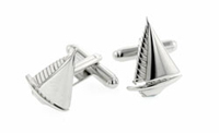 silver sailboat cufflinks