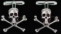 skull and crossbones pirate cufflinks