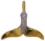 14kt whale tail jewelry pendant with VS diamonds