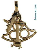 14kt sextant necklace jewelry pendant charm