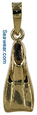 14kt gold dive fin jewelry charm