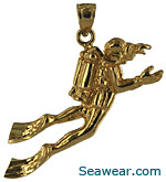 3D diver with outstretched arms