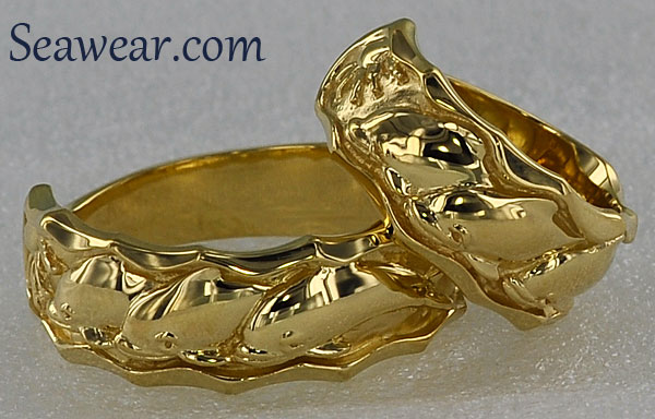 dolphin porpoise wedding bands