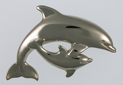 white gold dolphin necklace pendant