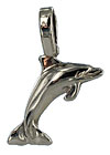 white gold dolphin jewelry necklace pendant