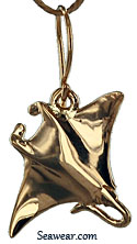great horned manta ray earrings
