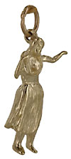 moving articulated hula dancer charm