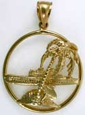 gold cruise line vacation pendant