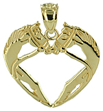 horse heart pendant