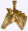 small 14kt gold horse pendant