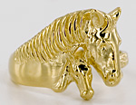14kt mother and foal horse ring