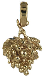 wine grape charm jewelry pendant