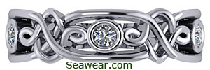 Nordic Goddess white gold diamond band