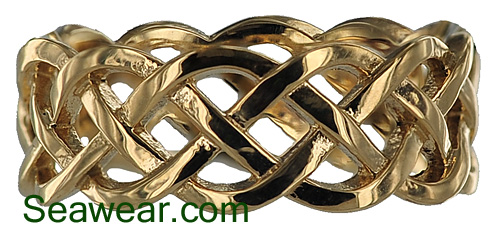 Celtic woven eternity knot ring