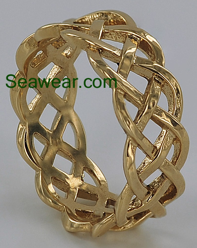 Celtic woven eternity knot band