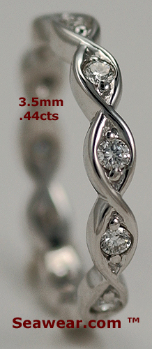 3.5mm diamond Celtic weave band