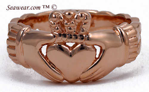 14kt rose gold Claddagh ring