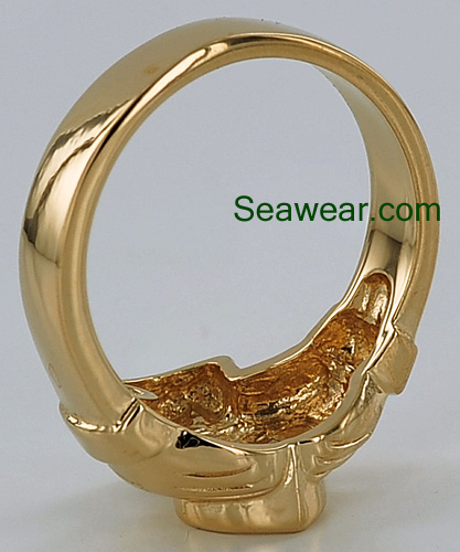 bezel set Claddagh ring