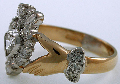 diamond Claddagh enagement ring