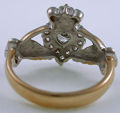 diamond Claddagh ring