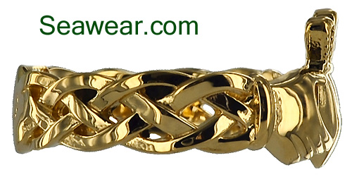 Celtic weave Claddagh ring