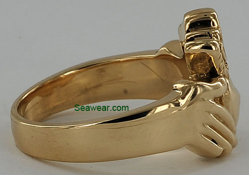 14k gold Southie Claddagh ring