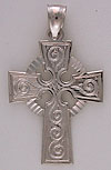 14k white gold celtic cross