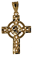 14kt filligree celtic cross