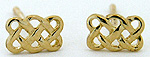 14k gold Celtic knot post earrings by Seawear.com