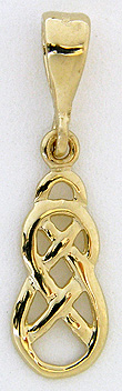 14k Celtic knot necklace pendant by Seawear.com