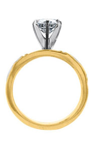trinity knot engagement ring with high mount