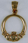 gold cladah pendant