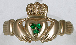 Claddagh emerald ring
