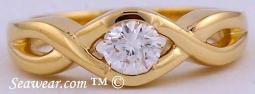 1/2 karat diamond with F color!