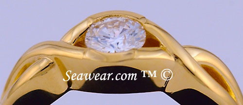 14kt Celtic engagement ring with 1/2 carat diamond