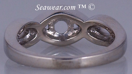 14k white gold Celtic engagement setting