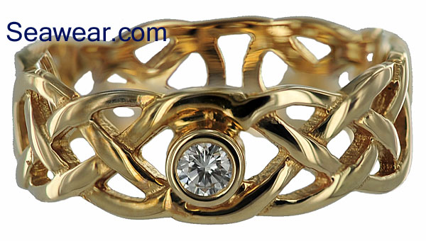 Celtic love knot engagement ring