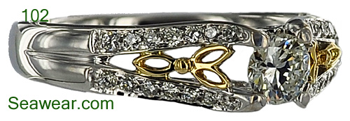 Celtic diamond engagement ring