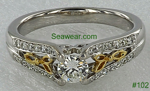 trinity knot diamond engagement ring