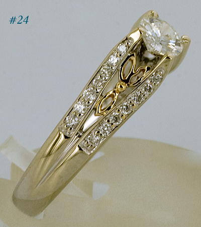 near 1/2 ct center diamond Celtic engagement ring