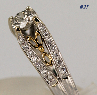Celtic engagement ring with half carat diamond
