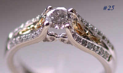 trinity knot engagement ring with diamonds