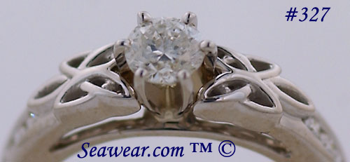 Irish engagement setting with 1/2 carat diamond