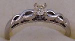 14k white gold Celtic engagement ring with .20ct VS diamond